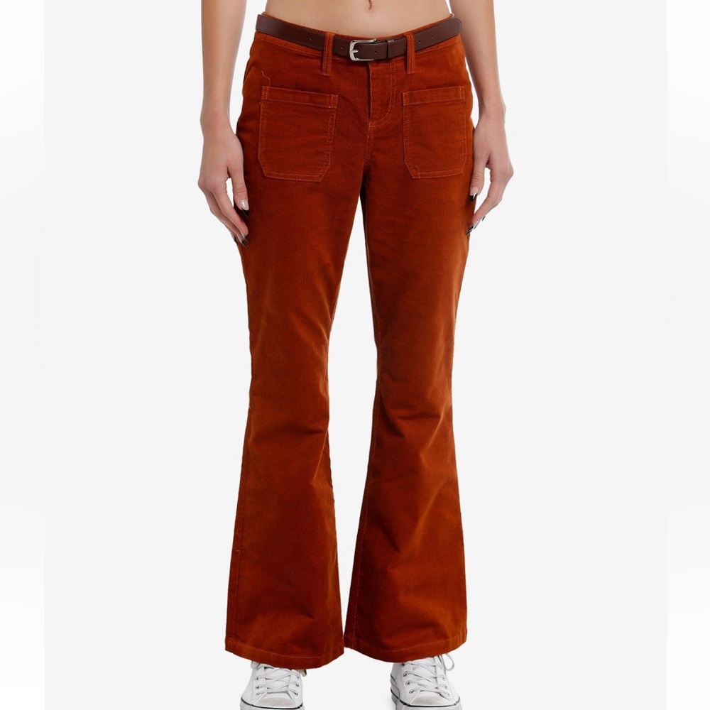 Burnt Orange Belted‎ Corduroy Pants Hot Topic